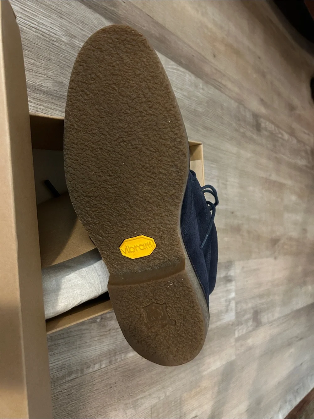 Trask Men's Dark Navy Suede Chukka Boots